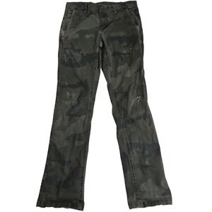 Empyre Skeletor Mens Pants 32x31 Green Camo Skate Grunge Thrashed Straight